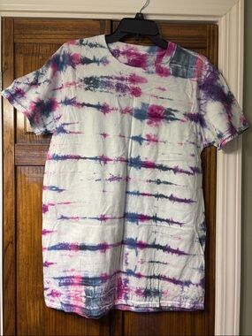 George Tie-Dye Pink and Purple Crewneck Tee